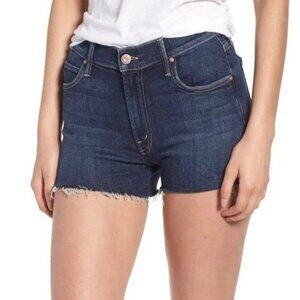 Mother Denim The Charmer Fray Short in Girl Crush / Blue Sz 27